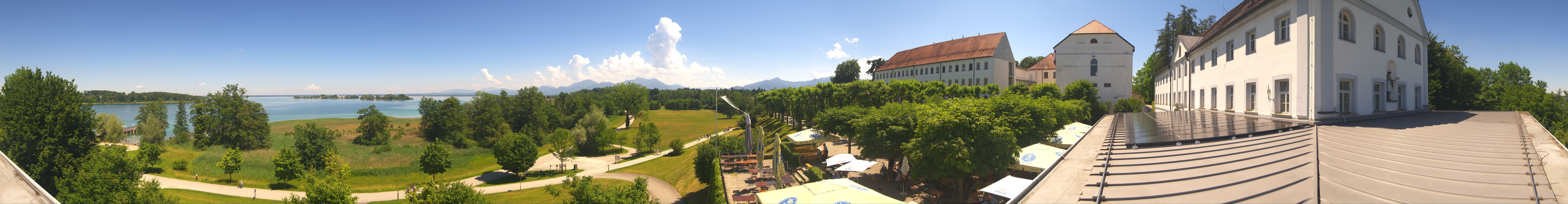 Archiv Foto Webcam Panoramablick von der Herreninsel im Chiemsee
