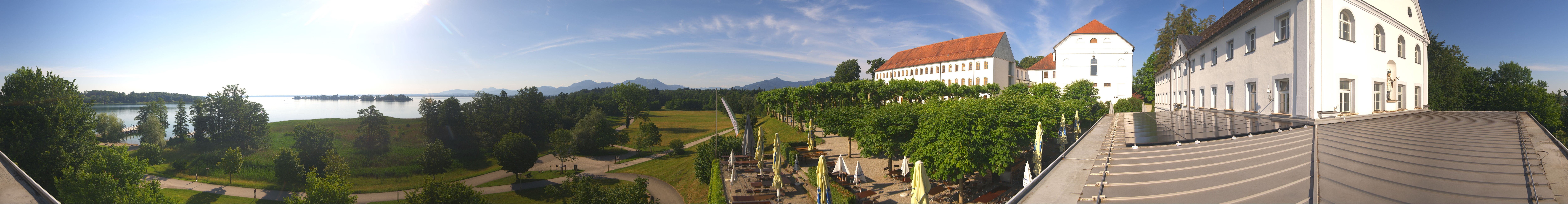 Archiv Foto Webcam Panoramablick von der Herreninsel im Chiemsee