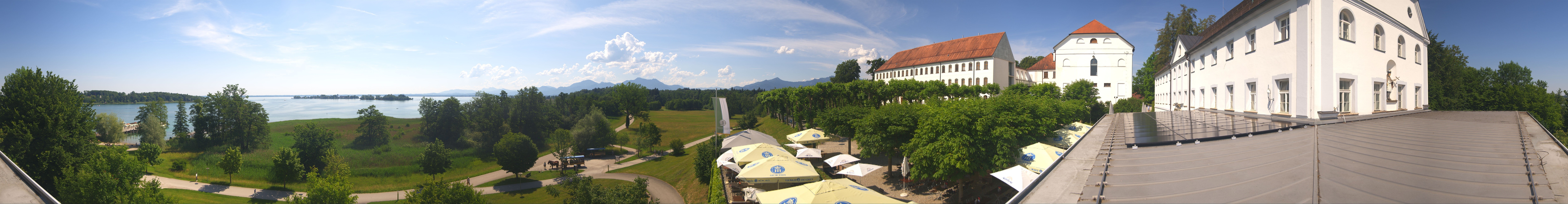 Archiv Foto Webcam Panoramablick von der Herreninsel im Chiemsee
