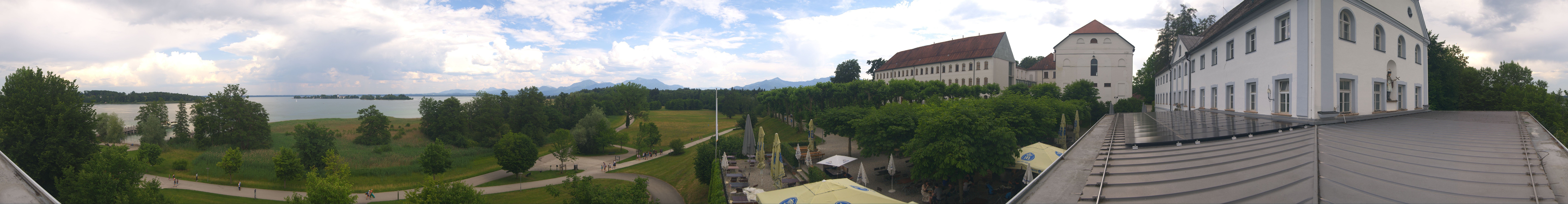 Archiv Foto Webcam Panoramablick von der Herreninsel im Chiemsee