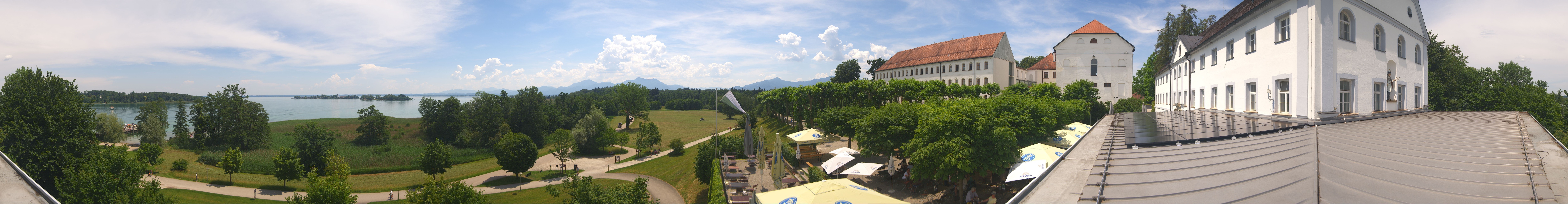 Archiv Foto Webcam Panoramablick von der Herreninsel im Chiemsee