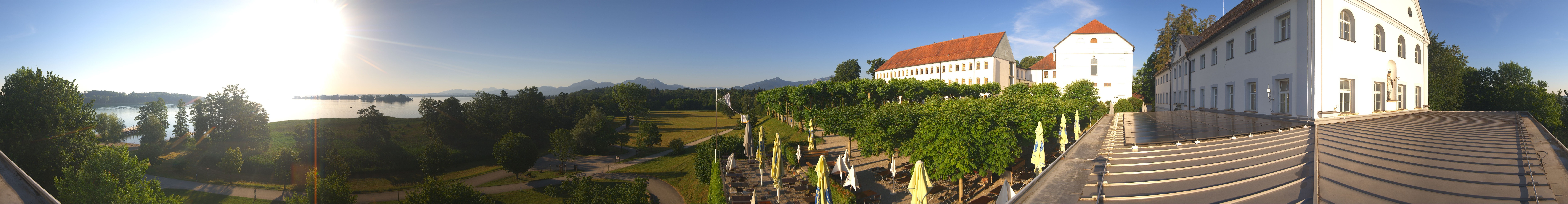 Archiv Foto Webcam Panoramablick von der Herreninsel im Chiemsee