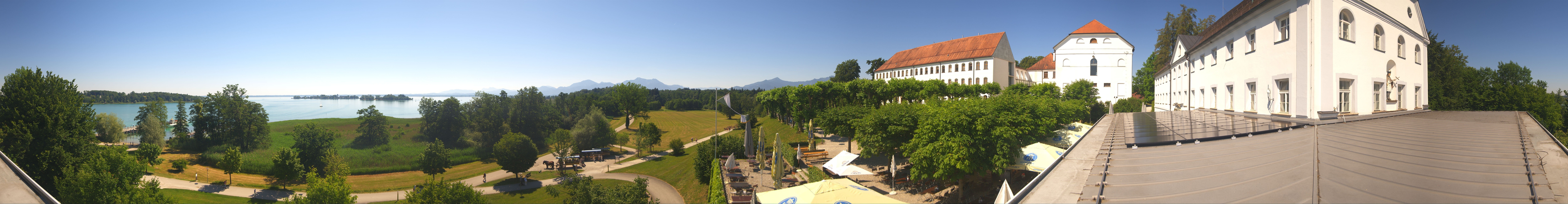 Archiv Foto Webcam Panoramablick von der Herreninsel im Chiemsee