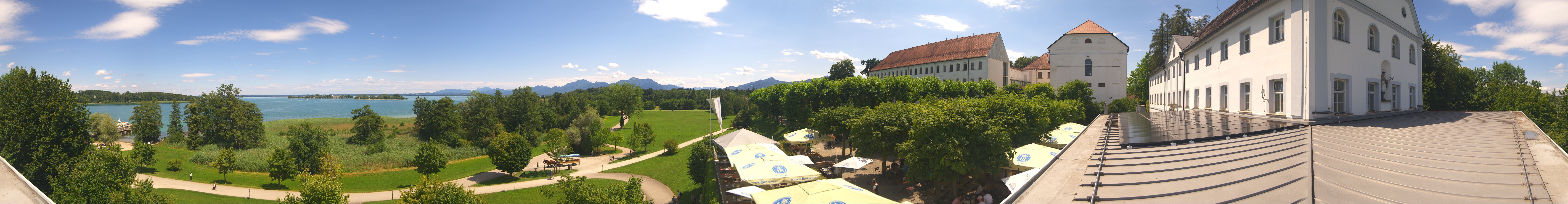 Archiv Foto Webcam Panoramablick von der Herreninsel im Chiemsee
