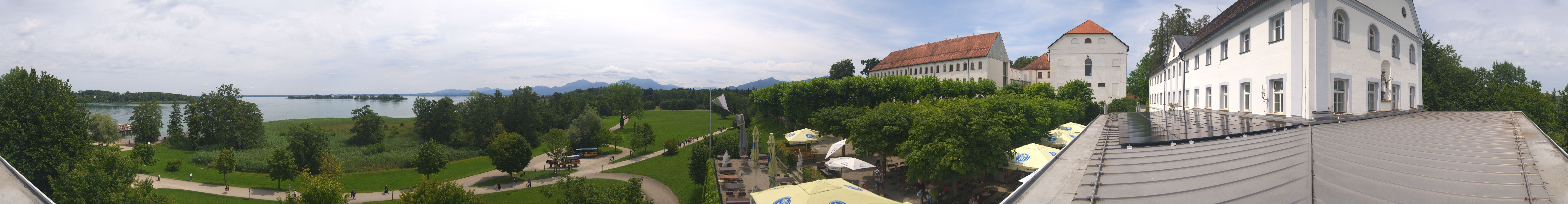 Archiv Foto Webcam Panoramablick von der Herreninsel im Chiemsee