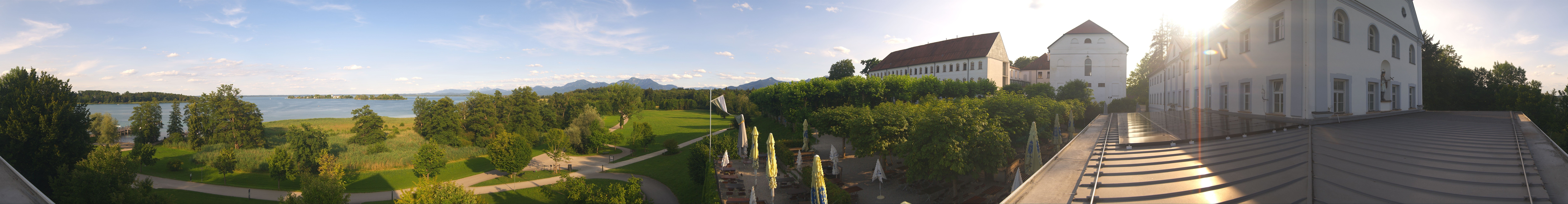 Archiv Foto Webcam Panoramablick von der Herreninsel im Chiemsee