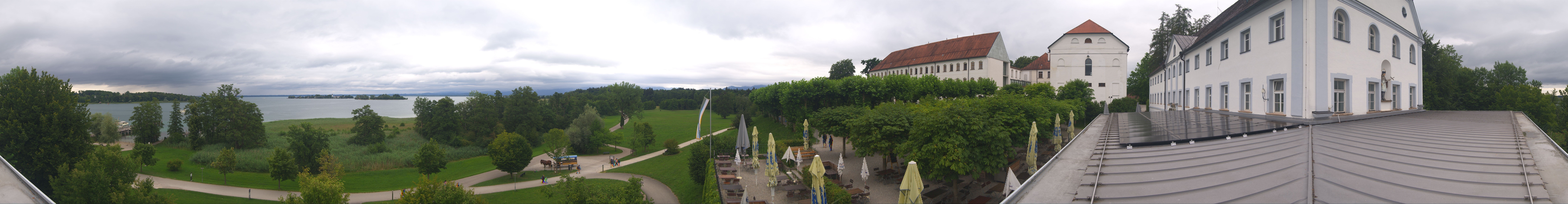 Archiv Foto Webcam Panoramablick von der Herreninsel im Chiemsee