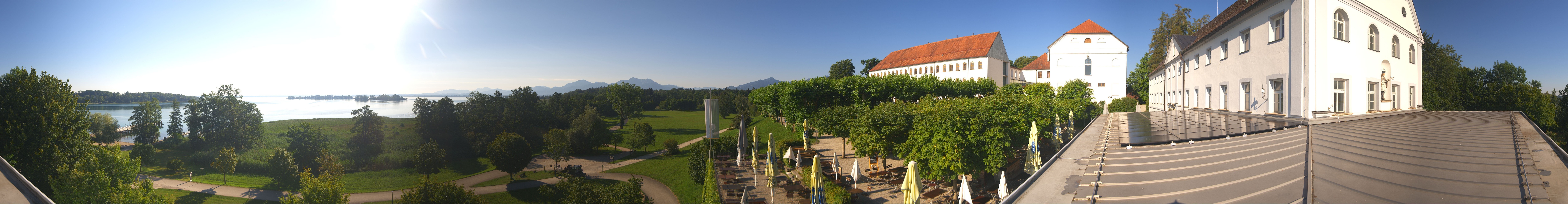 Archiv Foto Webcam Panoramablick von der Herreninsel im Chiemsee