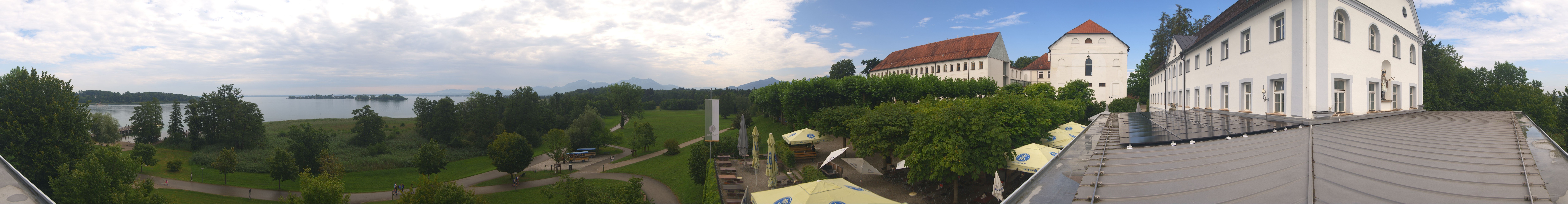 Archiv Foto Webcam Panoramablick von der Herreninsel im Chiemsee