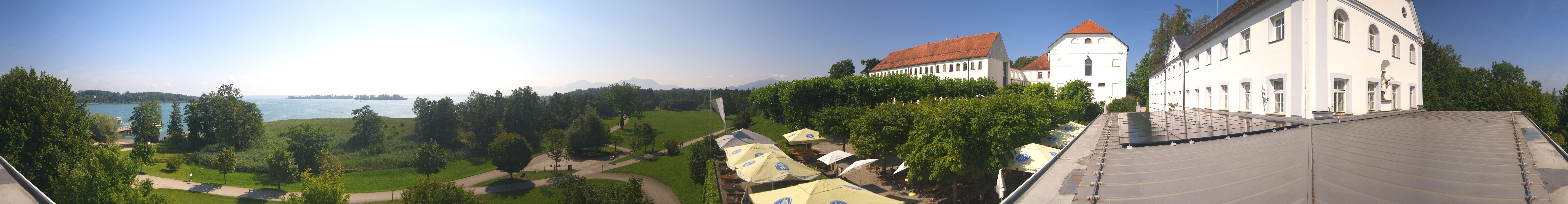Archiv Foto Webcam Panoramablick von der Herreninsel im Chiemsee