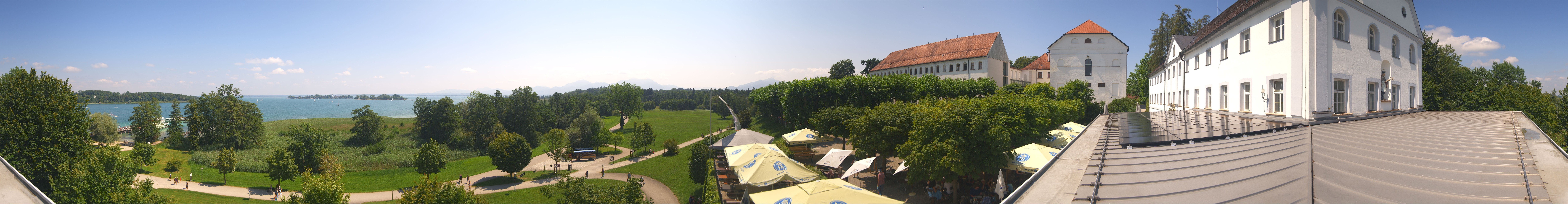 Archiv Foto Webcam Panoramablick von der Herreninsel im Chiemsee