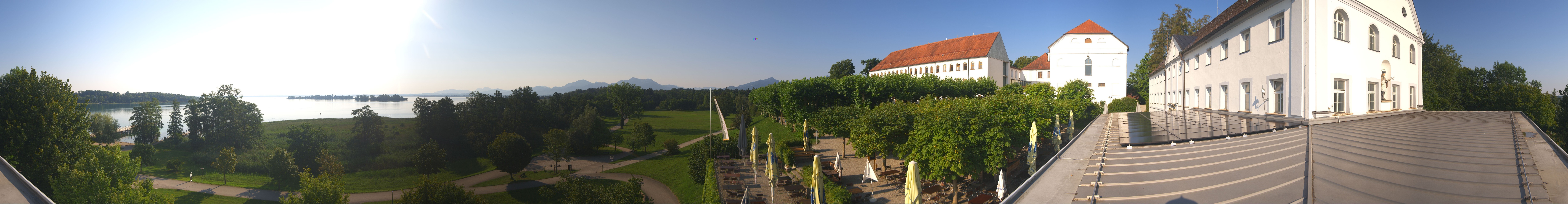 Archiv Foto Webcam Panoramablick von der Herreninsel im Chiemsee