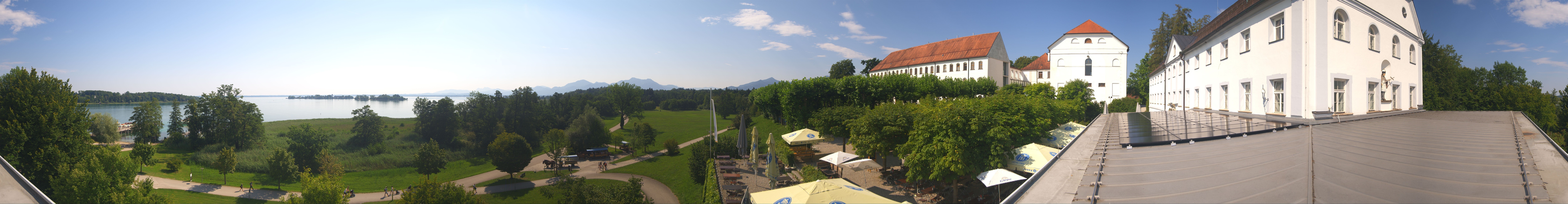 Archiv Foto Webcam Panoramablick von der Herreninsel im Chiemsee