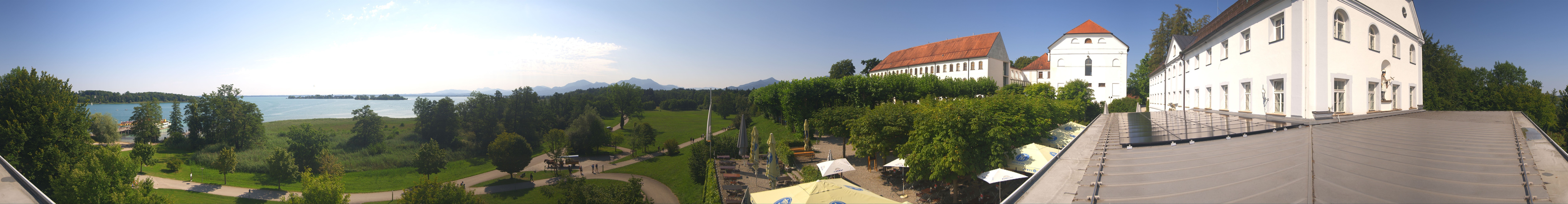 Archiv Foto Webcam Panoramablick von der Herreninsel im Chiemsee
