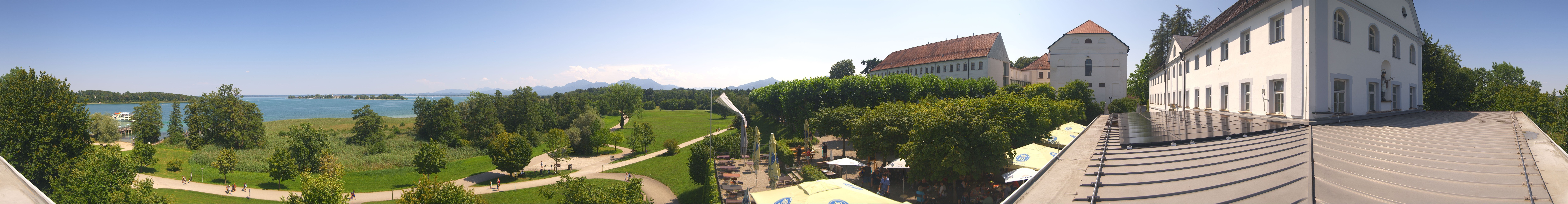 Archiv Foto Webcam Panoramablick von der Herreninsel im Chiemsee