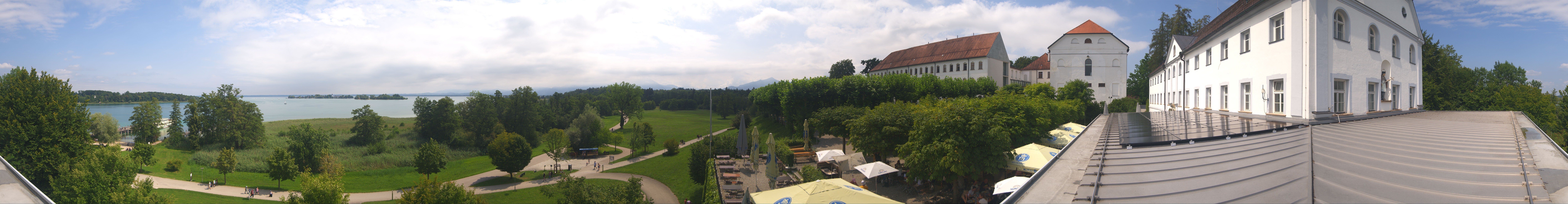 Archiv Foto Webcam Panoramablick von der Herreninsel im Chiemsee