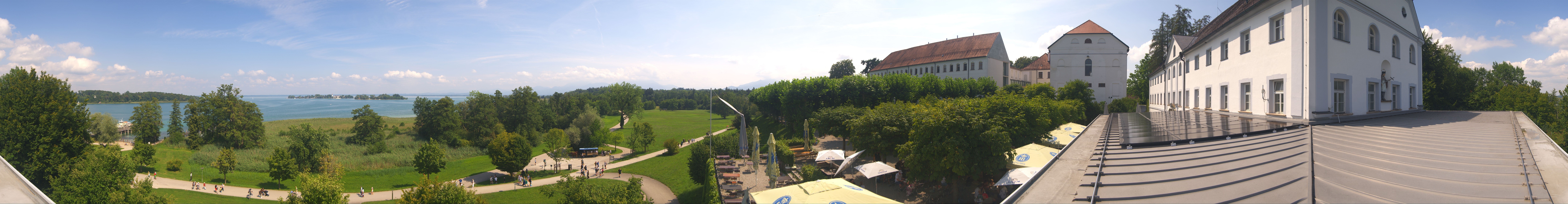Archiv Foto Webcam Panoramablick von der Herreninsel im Chiemsee
