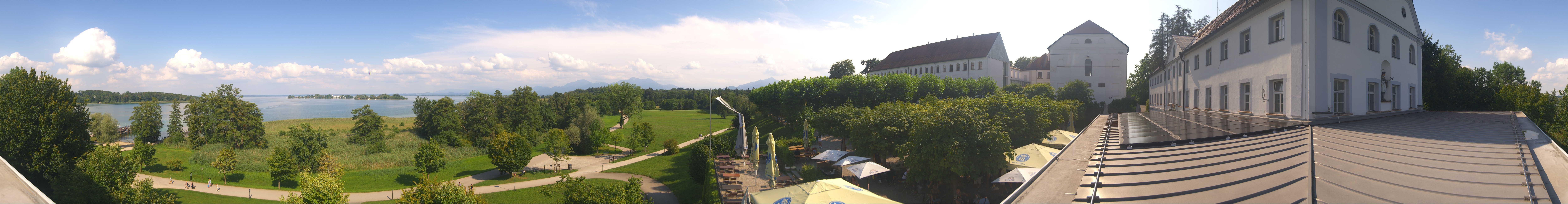 Archiv Foto Webcam Panoramablick von der Herreninsel im Chiemsee