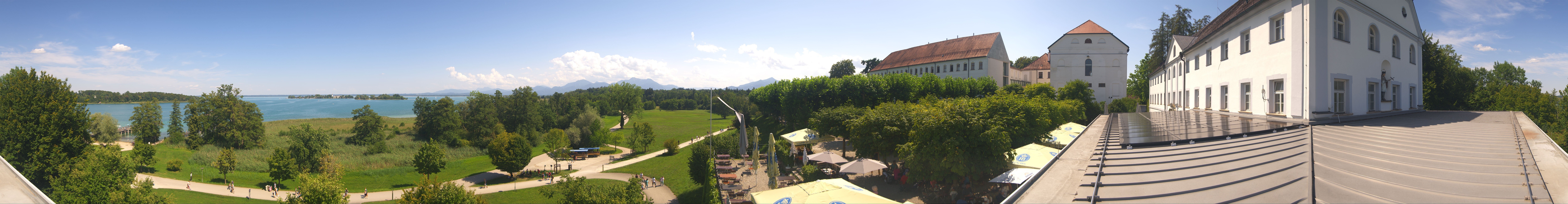 Archiv Foto Webcam Panoramablick von der Herreninsel im Chiemsee