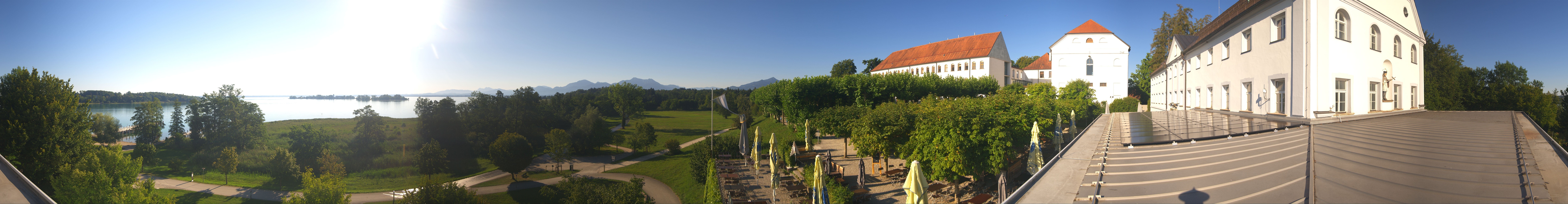 Archiv Foto Webcam Panoramablick von der Herreninsel im Chiemsee