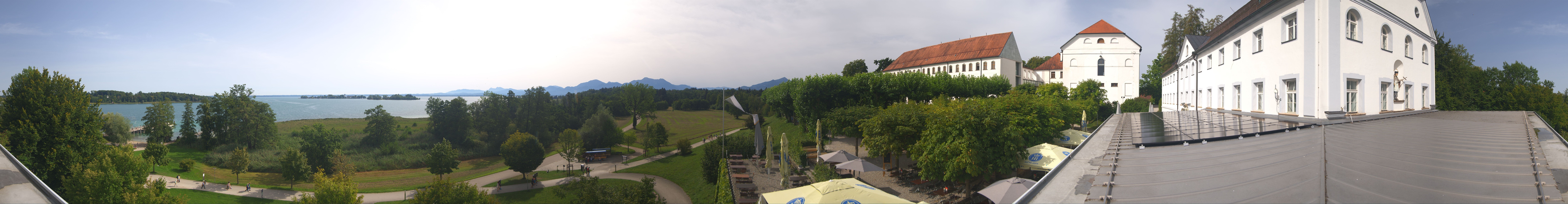 Archiv Foto Webcam Panoramablick von der Herreninsel im Chiemsee