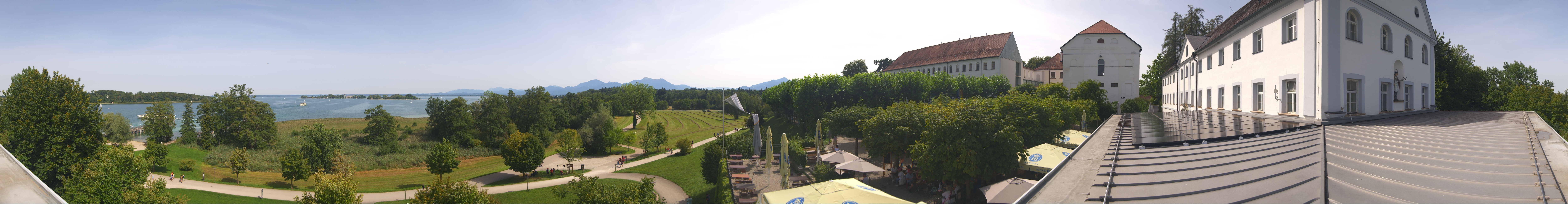 Archiv Foto Webcam Panoramablick von der Herreninsel im Chiemsee
