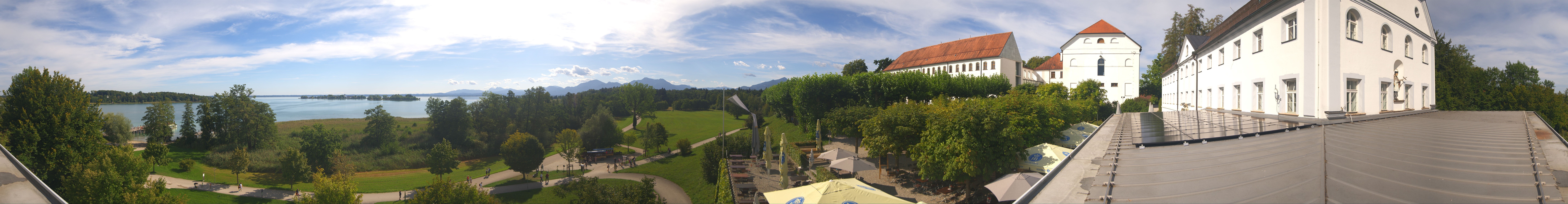 Archiv Foto Webcam Panoramablick von der Herreninsel im Chiemsee