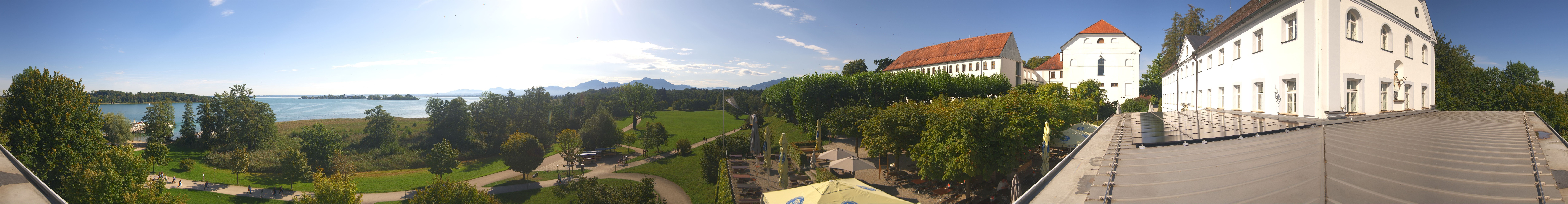 Archiv Foto Webcam Panoramablick von der Herreninsel im Chiemsee