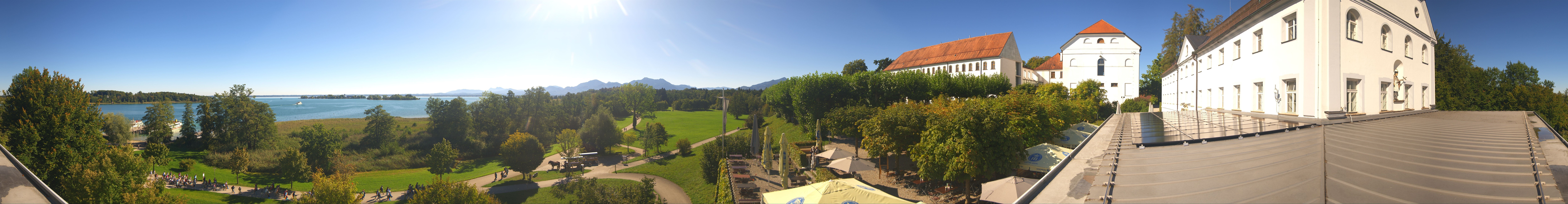 Archiv Foto Webcam Panoramablick von der Herreninsel im Chiemsee