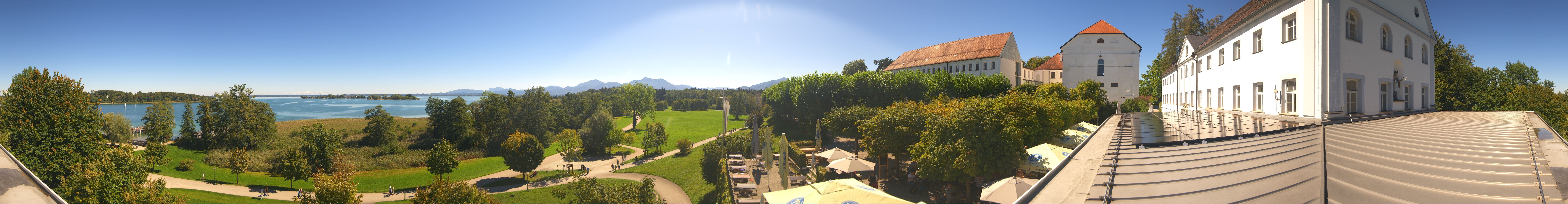 Archiv Foto Webcam Panoramablick von der Herreninsel im Chiemsee