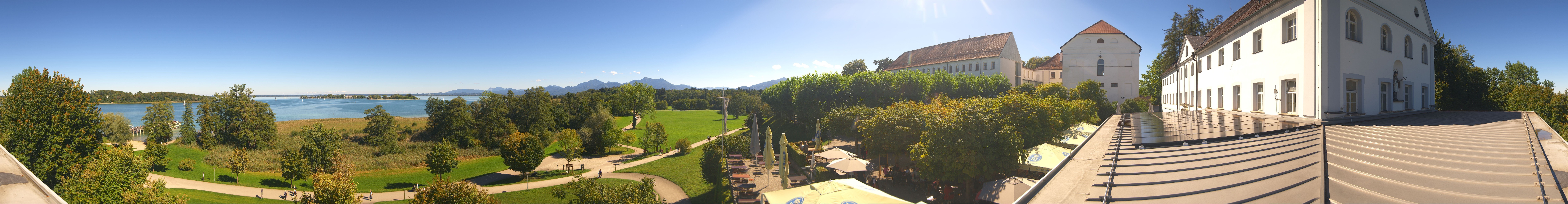 Archiv Foto Webcam Panoramablick von der Herreninsel im Chiemsee