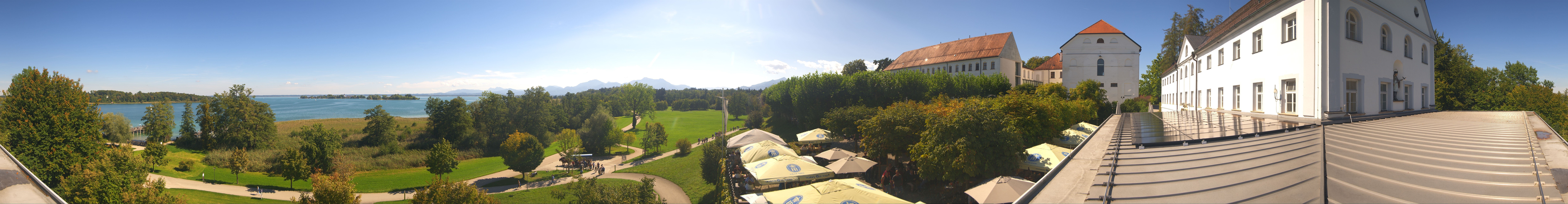 Archiv Foto Webcam Panoramablick von der Herreninsel im Chiemsee