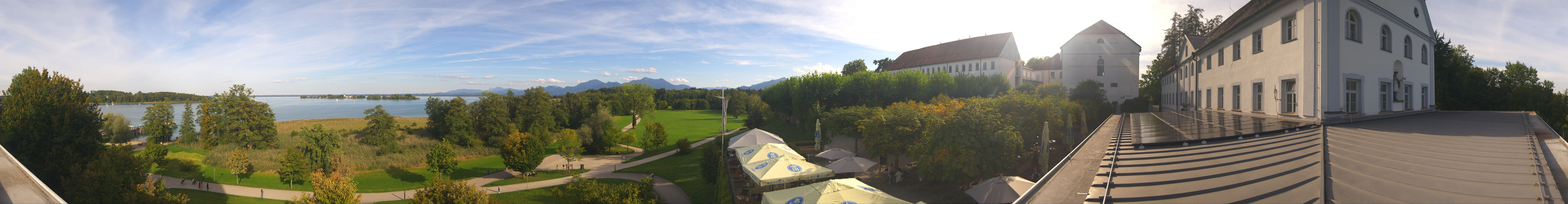 Archiv Foto Webcam Panoramablick von der Herreninsel im Chiemsee