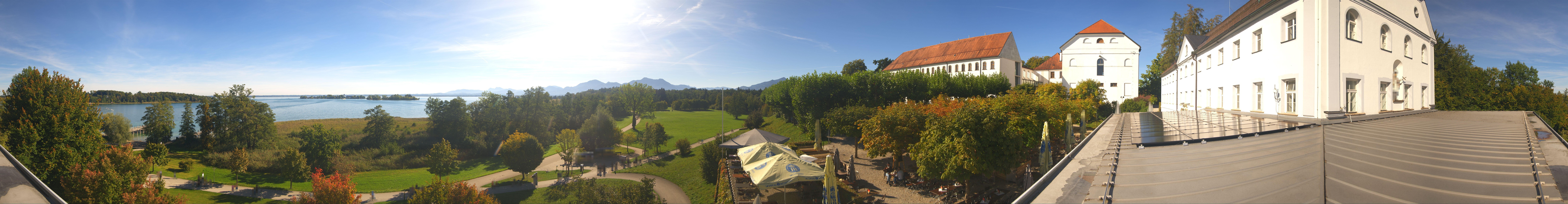Archiv Foto Webcam Panoramablick von der Herreninsel im Chiemsee