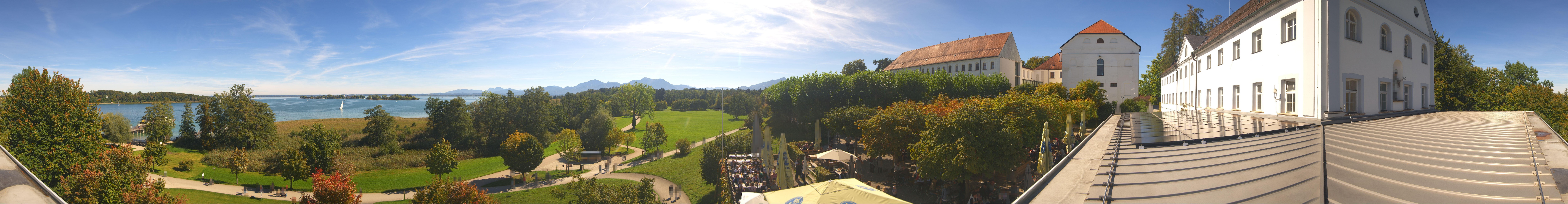 Archiv Foto Webcam Panoramablick von der Herreninsel im Chiemsee