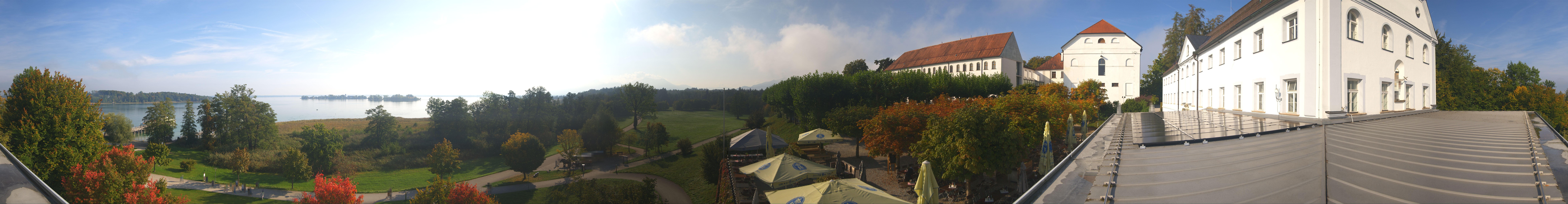 Archiv Foto Webcam Panoramablick von der Herreninsel im Chiemsee