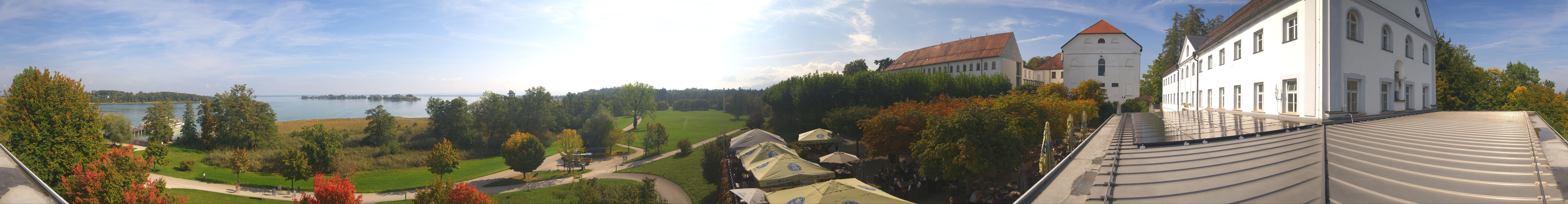 Archiv Foto Webcam Panoramablick von der Herreninsel im Chiemsee