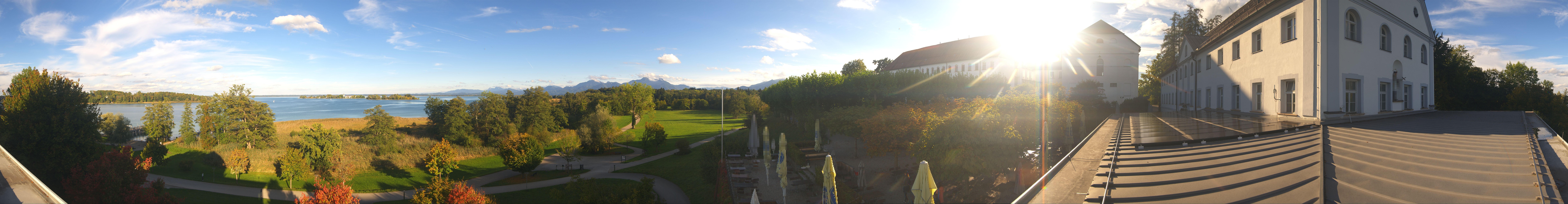 Archiv Foto Webcam Panoramablick von der Herreninsel im Chiemsee