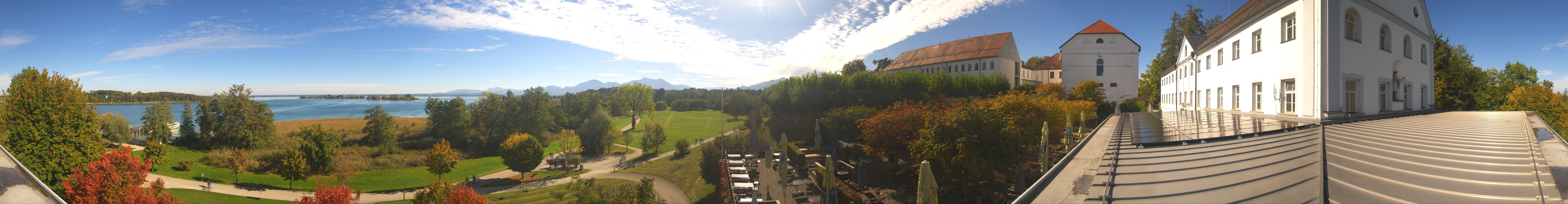 Archiv Foto Webcam Panoramablick von der Herreninsel im Chiemsee