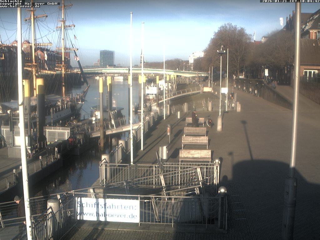 Archiv Foto Webcam Weserpromenade Schlachte Bremen