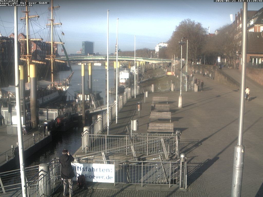 Archiv Foto Webcam Weserpromenade Schlachte Bremen