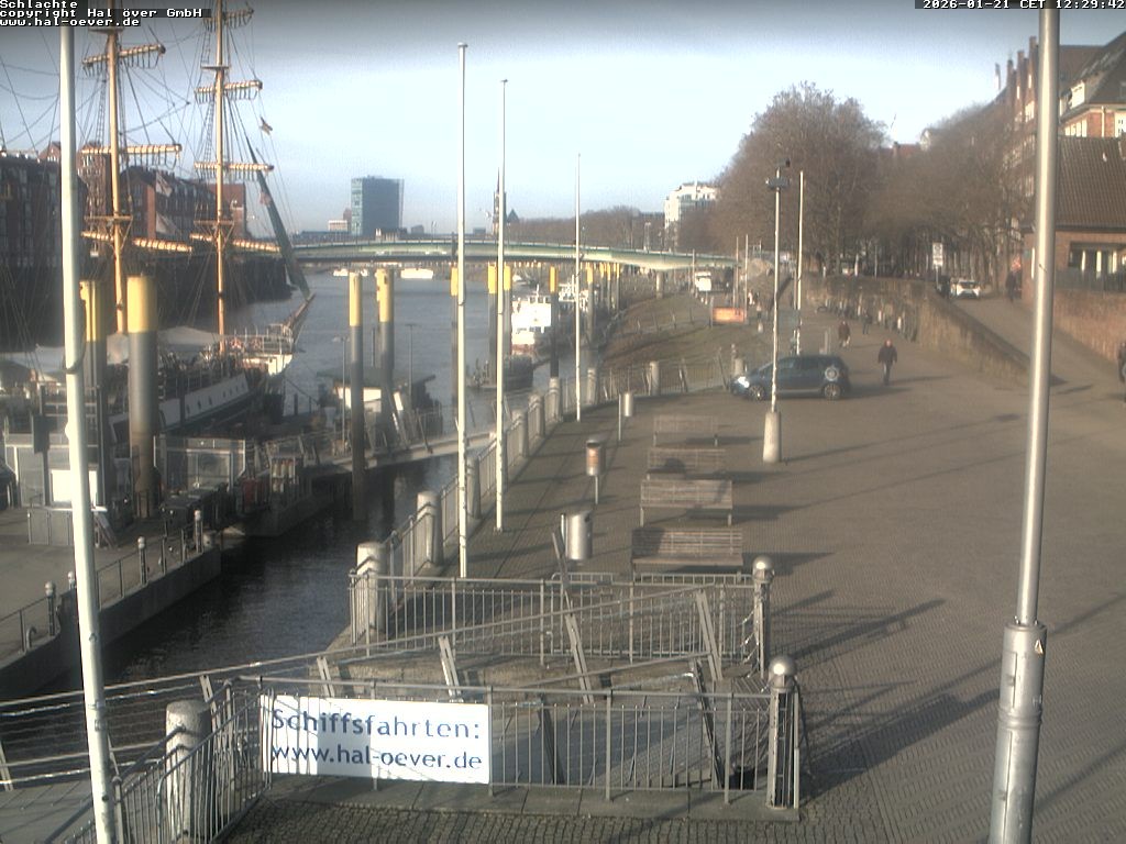 Archiv Foto Webcam Weserpromenade Schlachte Bremen