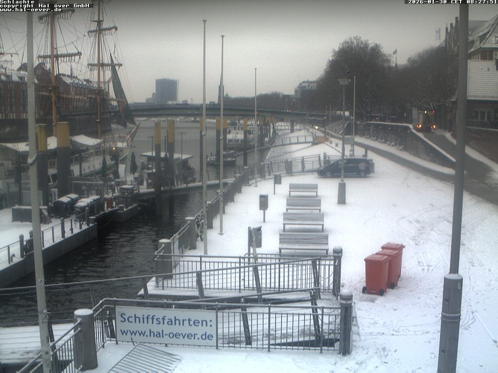 Archiv Foto Webcam Weserpromenade Schlachte Bremen