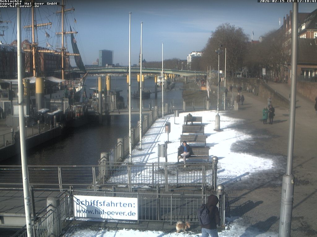 Archiv Foto Webcam Weserpromenade Schlachte Bremen