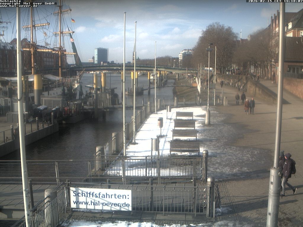 Archiv Foto Webcam Weserpromenade Schlachte Bremen