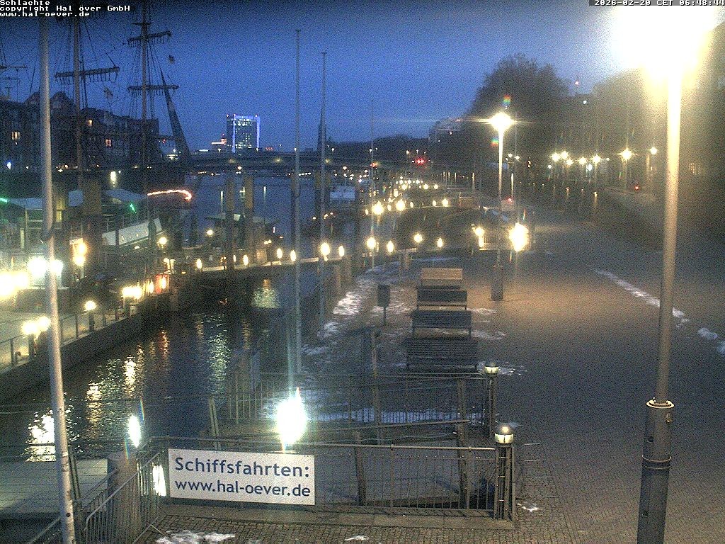 Archived image Webcam River Walk Schlachte Bremen