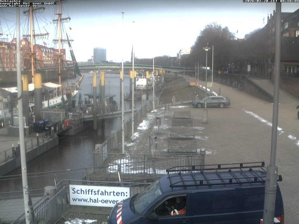 Archived image Webcam River Walk Schlachte Bremen