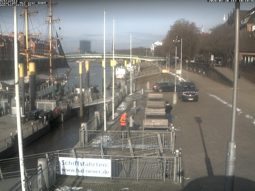 Archived image Webcam River Walk Schlachte Bremen