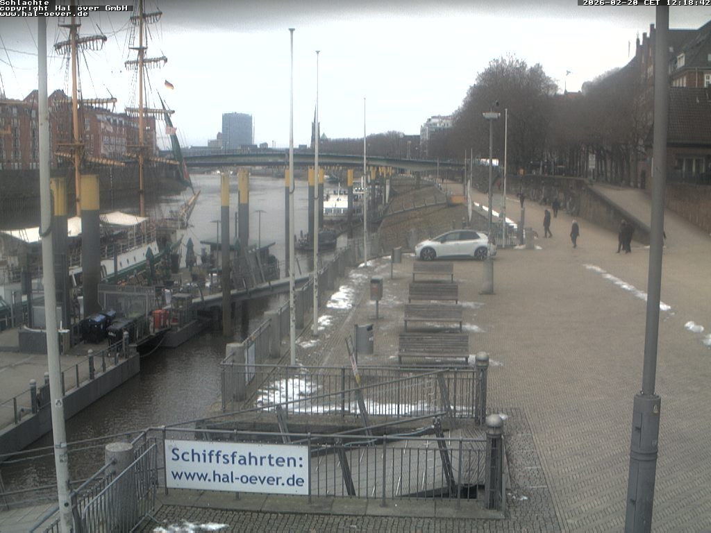 Archived image Webcam River Walk Schlachte Bremen