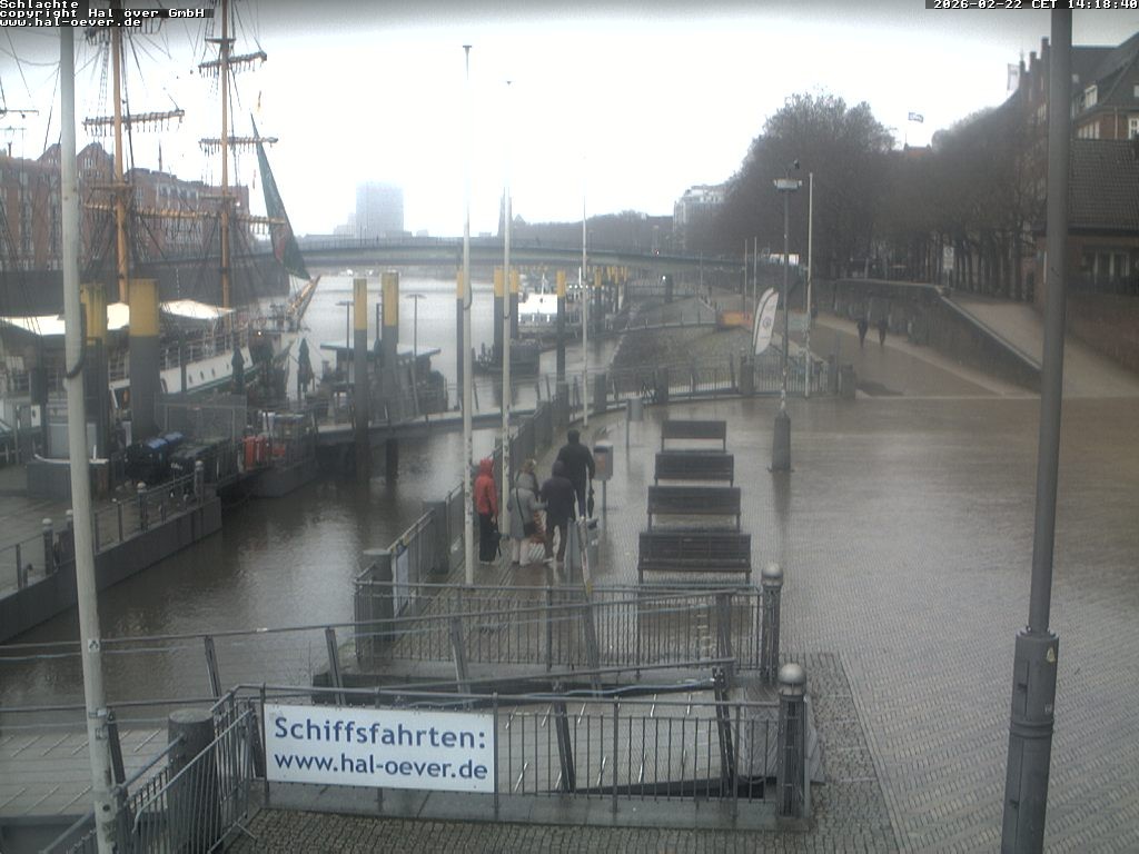 Archiv Foto Webcam Weserpromenade Schlachte Bremen